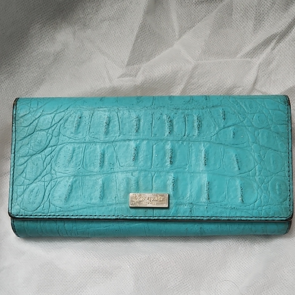 Kate Spade Blue Quilted Wallet